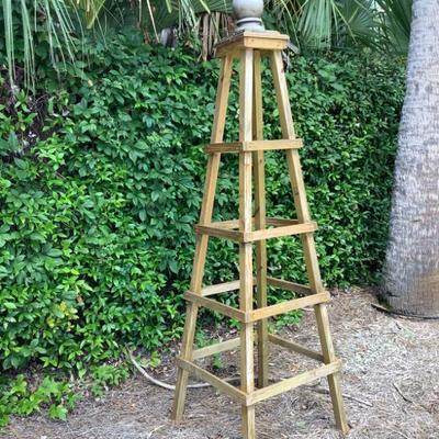 Sale Photo Thumbnail #200: $75 6' Obelisk plant stand (3 in the sale)