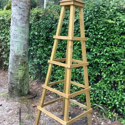 Sale Photo Thumbnail #203: $75 6' Obelisk plant stand (3 in the sale)