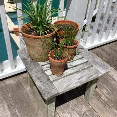 Sale Photo Thumbnail #214: $ teak table and pots