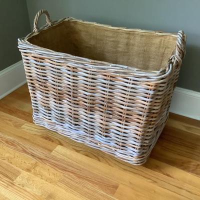 Sale Photo Thumbnail #326: $58 large basket on casters 22”H 30” x 19”