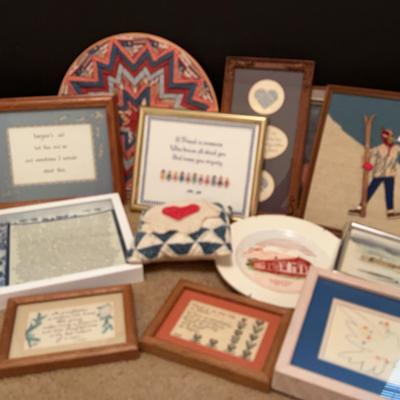 Lot Of Pictures, Homemade Framed Art & More