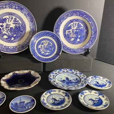 Cobalt Blue And White Decor Plates