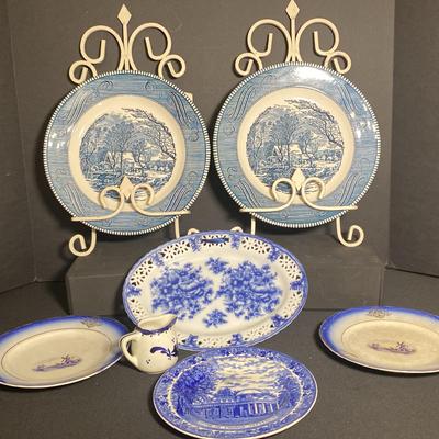 Blue And White Plates 