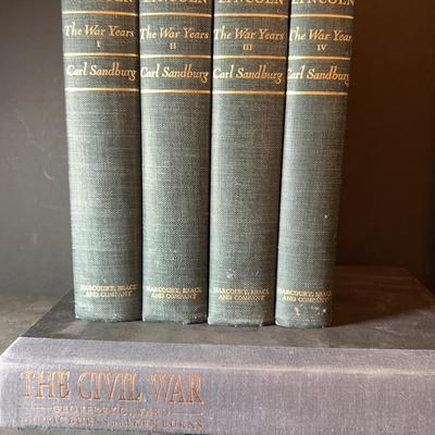 Abraham Lincoln The War Years I, II , III, IV and The Civil War Books