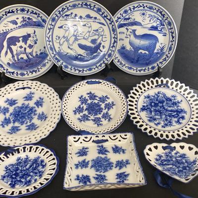 Cobalt Blue And White Plates