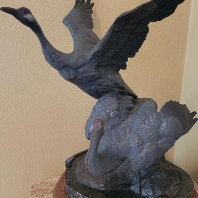 Sale Photo Thumbnail #6: Bronze Cranes