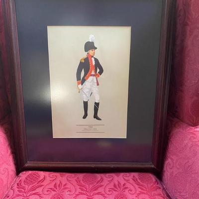 French Soldier Color Engraving