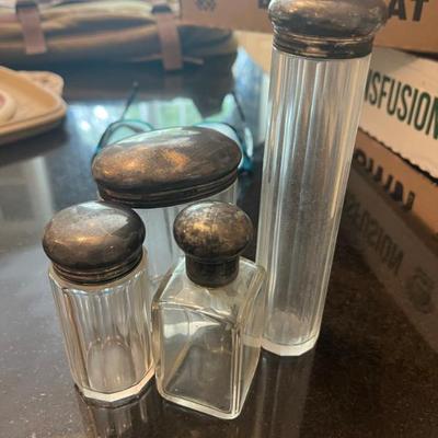 Silver Topped Travel Bottles