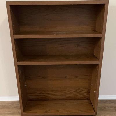 Vintage Wooden 3-Shelf Adjustable Bookshelf