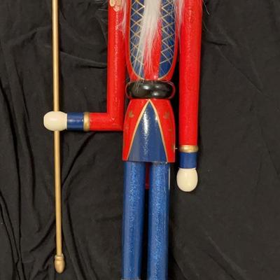 Vintage 3' Wooden Nutcracker (Slightly Damaged)