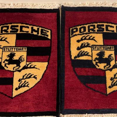 2 Authentic Persian PORSCHE Rugs 15”x21”