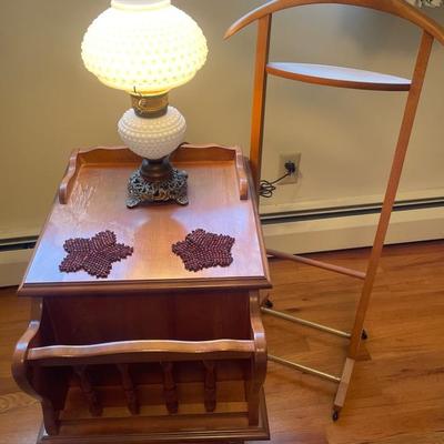 MCM Maple Magazine Rack with MCM Butler Valet
