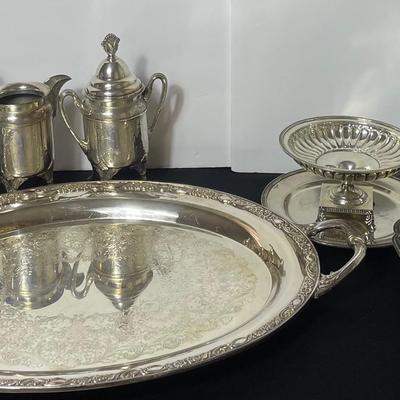 Vintage USS Thermos & Silver Plated Pedestal Dish