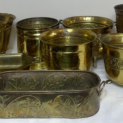 Brass Plant Potters & Bowls