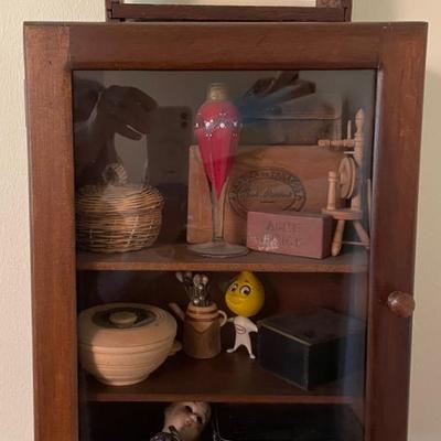 Vintage Shadow box With Antique Fly Fishing Line Dryer
