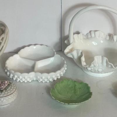 Vintage Fenton Hobnail Milk Glass & More