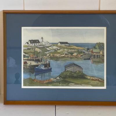 Vintage Foil Art By Ernest Uden With Coastal Scene And Irish Blessing Pic