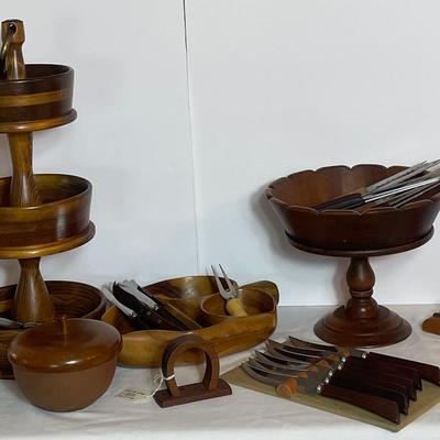 Wooden & Stainless Steel Appliance Set 