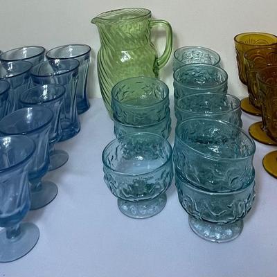 Vintage Colorful Glassware 