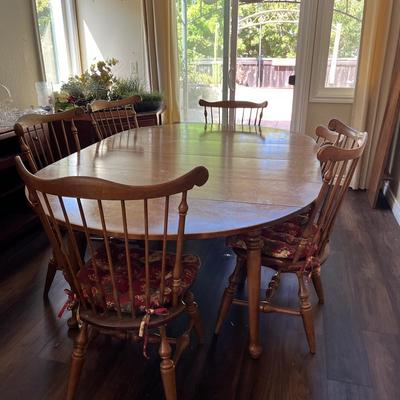 53w X 29h X 83l Solid Wood Dining Table With 6 Chairs