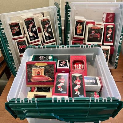 3 Bins Of Hallmark Keepsake Ornaments 