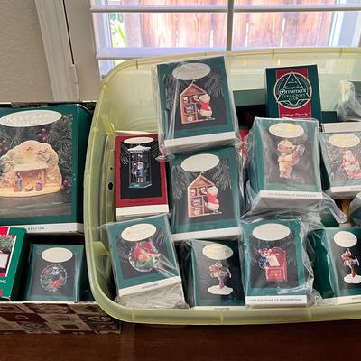 1 Box & 1 Bin Of Hallmark Keepsake Ornaments - Original Boxes!!