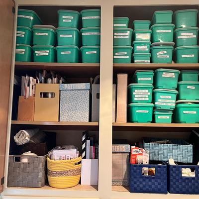 Quilters Dream Closet & Vintage Tupperware Containers