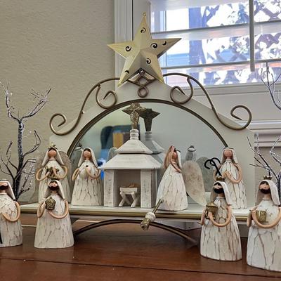 Wooden Nativity Scene