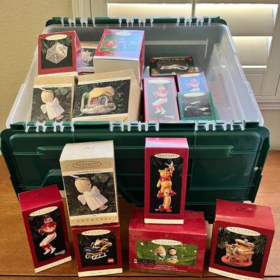 Bin Of Hallmark Keepsake Ornaments In Original Boxes!
