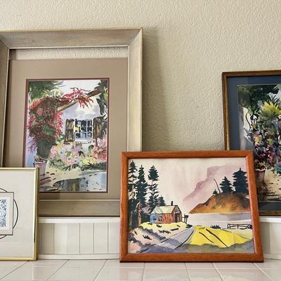 Framed Original Watercolor Paintings