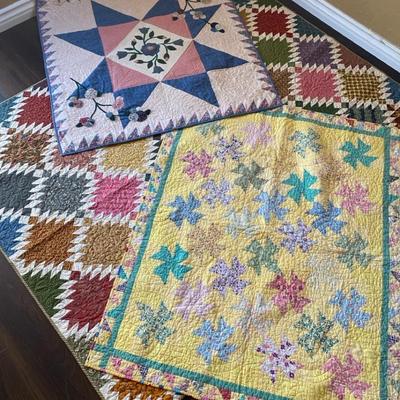 Handmade Large Quilt, Medium, & Small