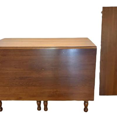 Vintage Rike’s Carved Cherry Drop Leaf Table w/ Extra Leaf 