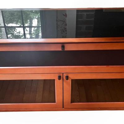 Wooden Tinted Glass Audio/Video Cabinet