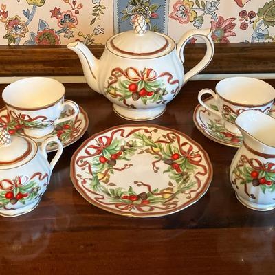 1999 Tiffany Co. "Tiffany Holiday" Tea Set 