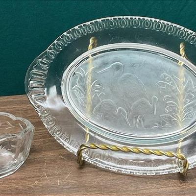 Glass Spoon Rest & Plate