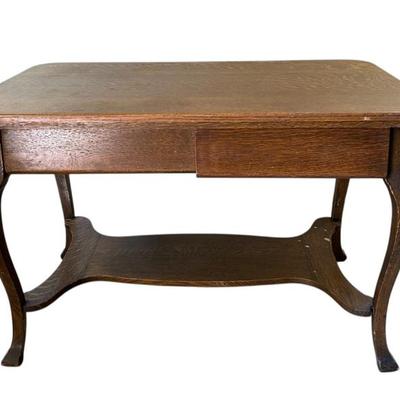 Antique Wood Library Desk