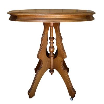 Antique Parlor Table on Casters