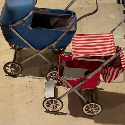 Welsh Easy Fold Baby Carriage and Vintage Doll Buggy 