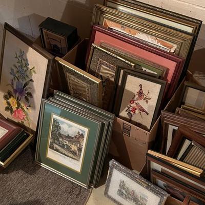 Huge Selection of Framed Art and Needlework Art 