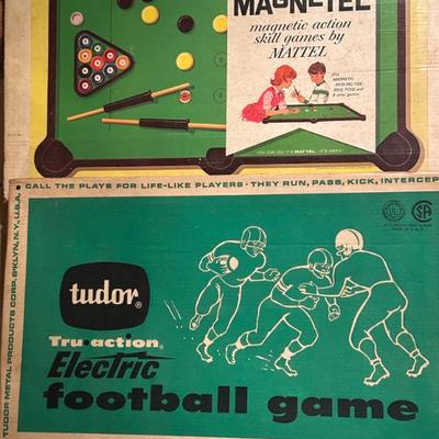 Mattel Magnetel Game and Tudor Tru-Action Electric Football Game 