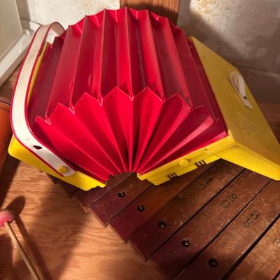 Vintage Emenee Musical Toys Golden Piano Accordion 