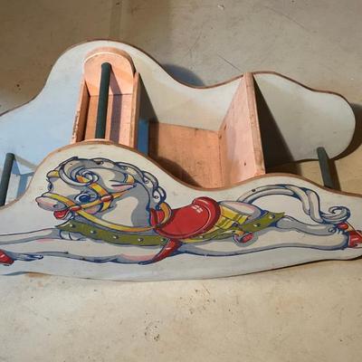 Vintage Wooden Rocking Horse 