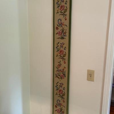 Vintage Needlepoint Bell Pull 