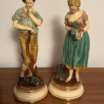 Vintage Borghese Chalkware Figurines 
