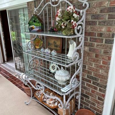 Large Bakers Rack w. Decor Pieces 