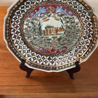 Vintage Asian Display Plate 