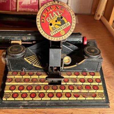1940's Marx De-Luxe Dial Toy Typewriter 