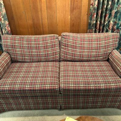 Ethan Allen Plaid Couch