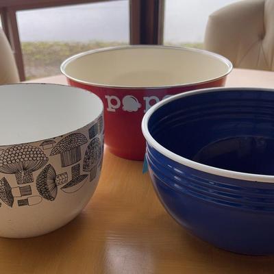 Finel Enamel Mushroom Bowl and Others 