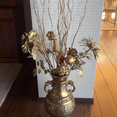 Metalic Asian Vase